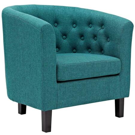 MODWAY FURNITURE 29.5 H x 28.5 W x 30.5 L in. Prospect Upholstered Armchair, Teal EEI-2551-TEA